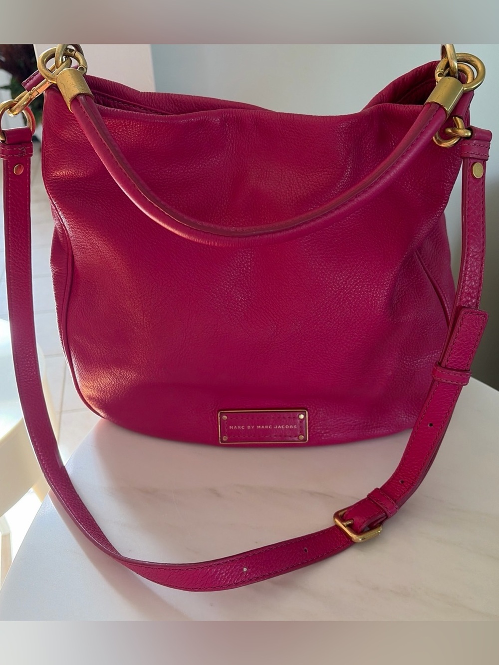 Marc By Marc Jacobs Hot Pink Leather Shoulder Bag